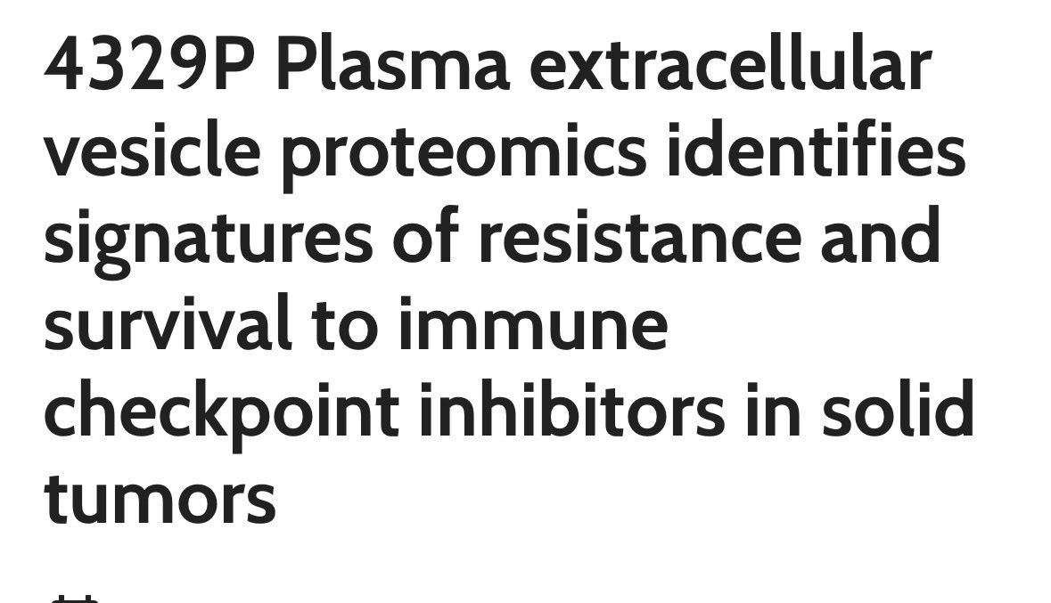 Christian Rolfo ESMO 2026 slide: 4329P Plasma extracellular vesicle proteomics identifies signatures of