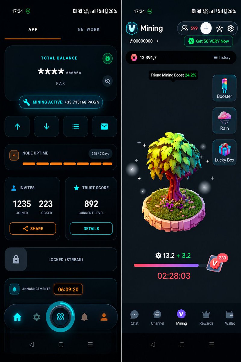 CoinXapp's tweet photo. 🚀🌐 DISCOVER TWO WEB3 ECOSYSTEMS — #PARALLAXNETWORK & #VERYCHAT ! ⛏️💎

🌐 1. PARALLAX NETWORK — EARN $PAX REWARDS ON YOUR PHONE 📱🚀

✨ Key Highlights:

⛏️ Convenient Mobile Mining: Participate in mobile mining and accumulate $PAX rewards every day.

📱 Easy to Get Started: Download the app, register an account, and explore how the project works.

🌍 Global Community: Connect with other participants, share experiences, and stay updated on the latest developments.

🎯 Long-Term Potential: Follow the official roadmap and project announcements to better understand the future of the $PAX ecosystem.

🎁 Invite Code: 7CC8B164

🔗 Join Now:

🍎 App Store:
https://t.co/edpjKsA2nH

🤖 Google Play:
https://t.co/TpwpxZgDhu

💚 2. VERYCHAT — VERY MINING & NFT MARKETPLACE 💎🔥

✨ Key Highlights:

⛏️ Mine VERY: Participate in mobile mining and track your token balance directly in the app.

👥 Grow Your Network: Connect with other users and explore features across the VERYChat ecosystem.

🖼️ NFT Marketplace: Discover, buy, sell, and track NFT prices. Each NFT’s value depends on its rarity, actual demand, and buyer interest.

🔥 VERY Token Burns: According to information shared about the marketplace, certain trading activities involve burning VERY tokens. This may reduce the circulating supply, but it does not guarantee a price increase.

🚀 Ecosystem Growth: New NFT collections, trading activity, and platform improvements could create additional opportunities for the ecosystem over time.

🎁 Invite Code: 00000000

🔗 Join VERYChat:
https://t.co/56qFh0KURW

💡 Do your own research, follow official announcements, and carefully assess the risks before participating. Token and NFT prices can fluctuate, and profits are never guaranteed.

#ParallaxNetwork #PAX #VERYChat #Vverynetwork