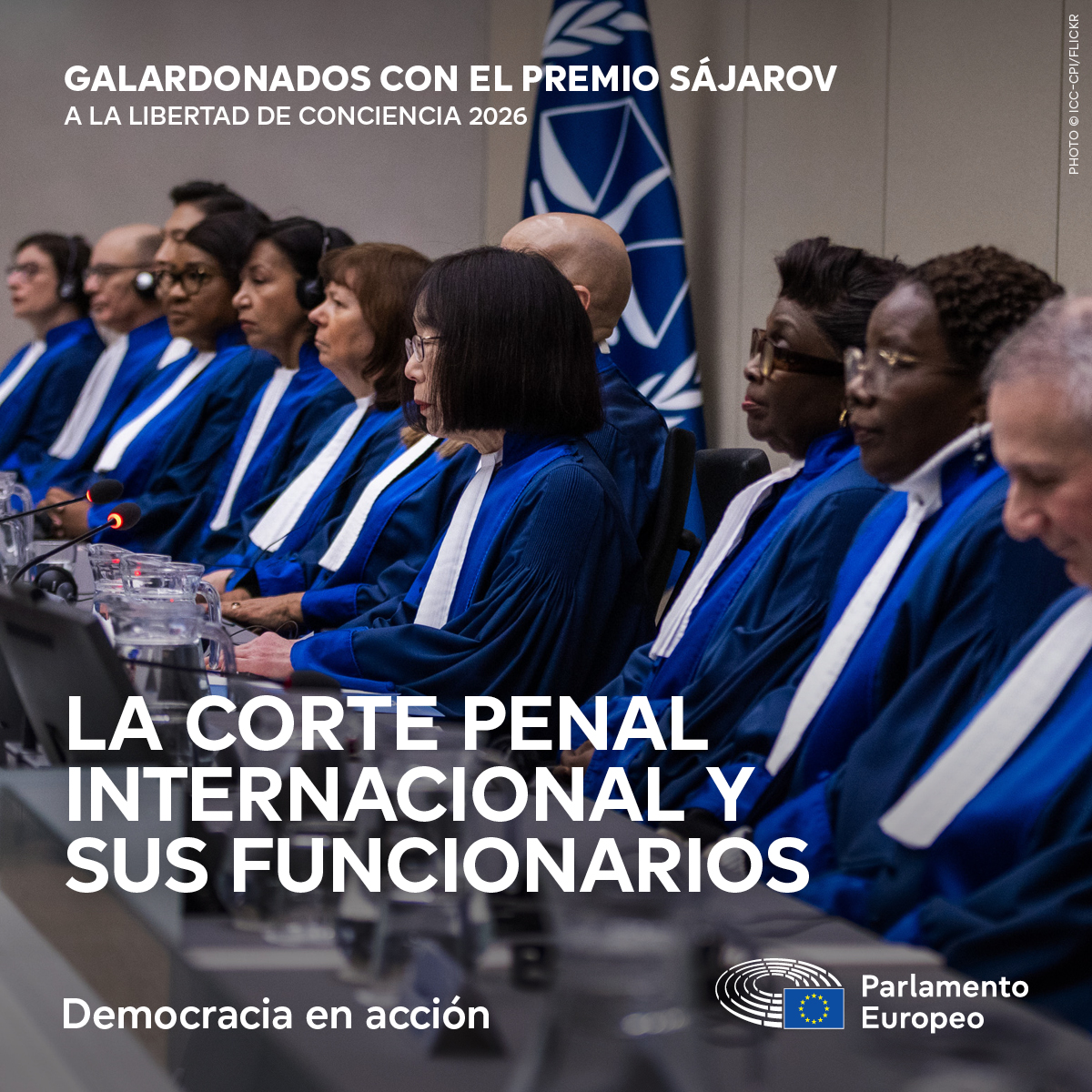 Europarl_ES's tweet photo. La Corte Penal Internacional y sus funcionarios galardonados con el Premio Sájarov a la Libertad de Conciencia 2026 del Parlamento Europeo.

Más información sobre el galardonado aquí ➡️https://t.co/Z0f5eO7JLq https://t.co/kOZtJBX4wV