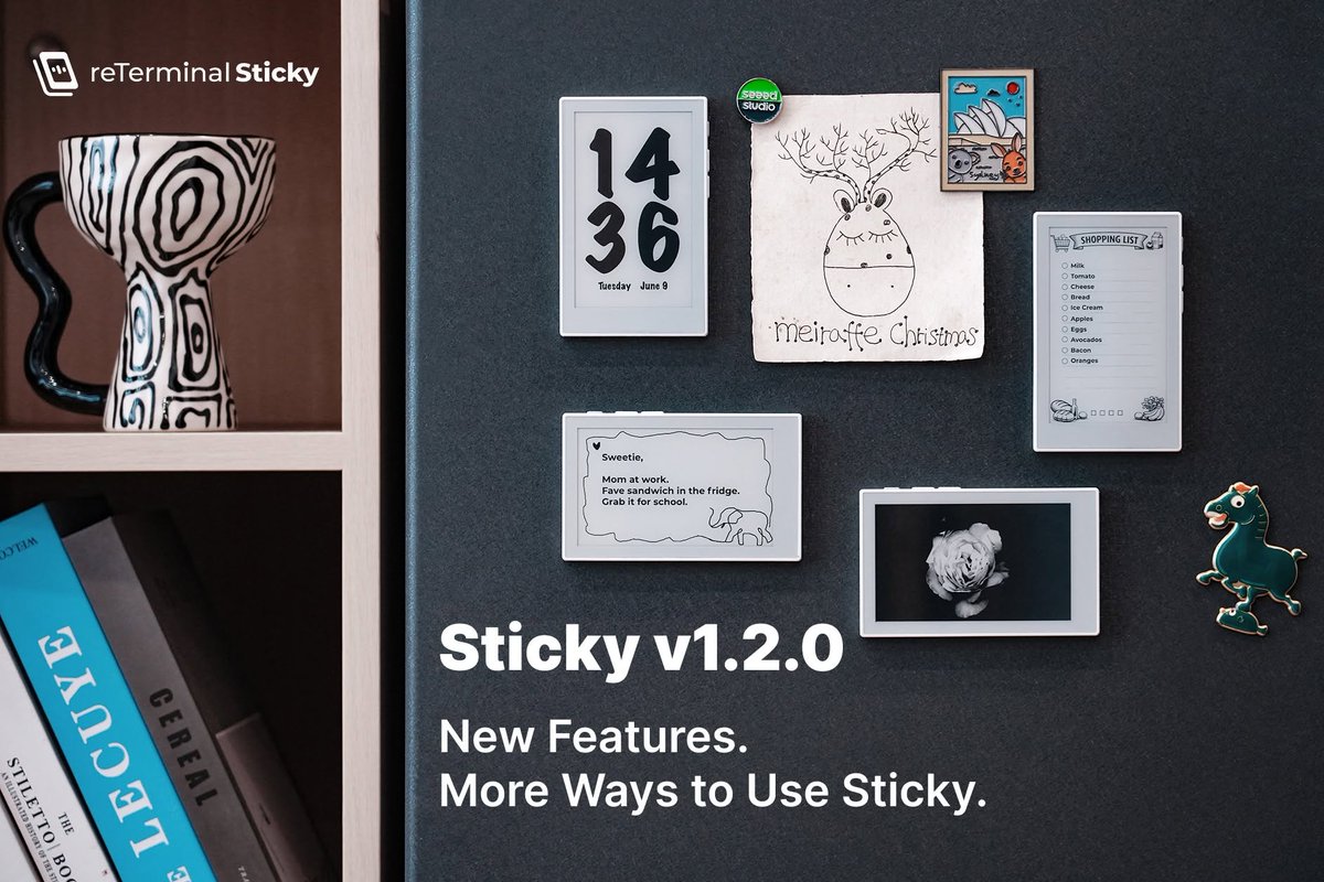 seeedstudio's tweet photo. Your Sticky can now keep your to-do list 📝

Firmware v1.2.0 adds a To-Do List: say a task out loud on Sticky or type it in the Seeedash app. Plus auto rotation and four new languages.

See what's new 👉 https://t.co/WbddTMW2eK https://t.co/frAdbW2onY