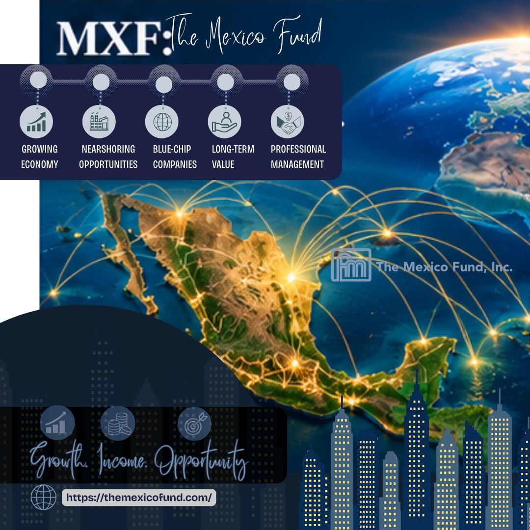 CEFNetwork's tweet photo. Think beyond today's gains.😇

Learn more: https://t.co/M7nnvm3MNe

#MXF #MexicoFund #ClosedEndFund #EmergingMarkets #LatinAmericaInvesting #GlobalMarkets #LongTermGrowth #CEF #DividendInvesting #CapitalAppreciation #PortfolioStrategy https://t.co/TleWoxprIS