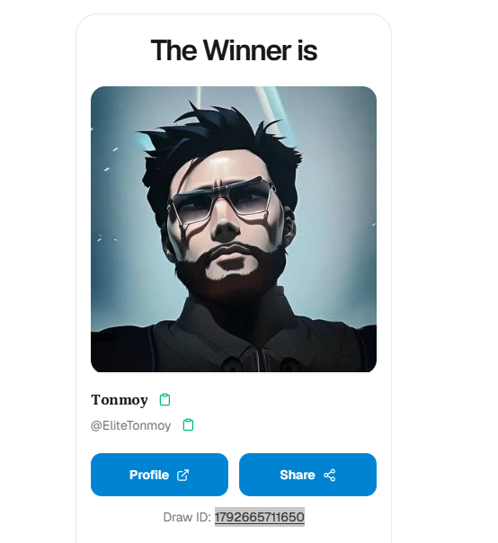JulsyCS's tweet photo. @CS2_Gem The winner is:  @EliteTonmoy 

DRAW ID: 1792665711650
Check your dm https://t.co/HSIW7Ui0ui