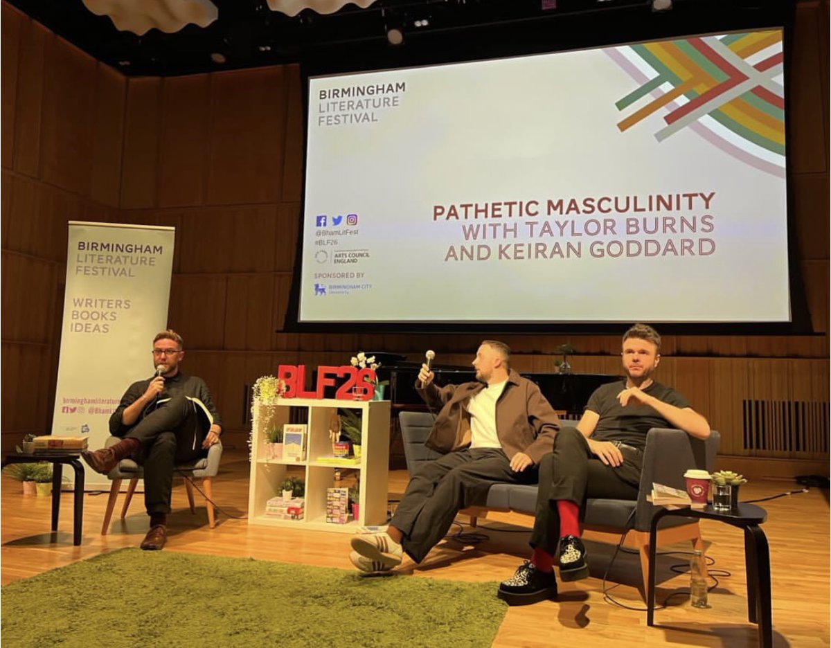 Zer0Books's tweet photo. Taylor Burns speaking at Birmingham Literature Festival this month 🔥 

His Birmingham-based novel, 'Trav', is available here:
https://t.co/G5NQCH5R1p https://t.co/nha2mhe8zp