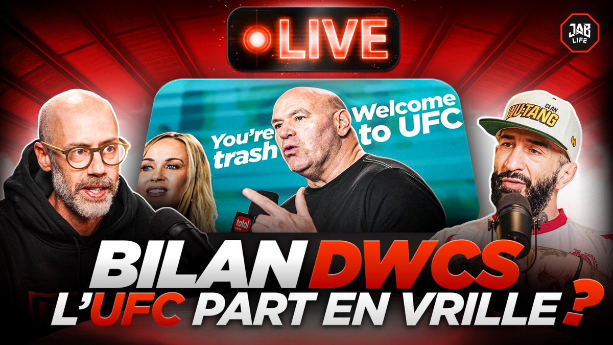 LexaB's tweet photo. 🎙🎥🔥 Bilan des DWCS 2026 + grand débat : l'UFC est-elle en train de faire mal au sport ? L'émission en replay replay dispo sur la chaîne YouTube de @jablife_mma et les plateformes de podcast ⤵️ https://t.co/KGBAIA9L9l