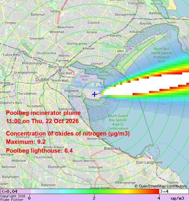 plumeplotter's tweet photo. Latest Poolbeg incinerator plume plot, 11:00 22/10/26 @Poolbeg_Light https://t.co/poGzwjcygJ https://t.co/ge5q2ISyAB