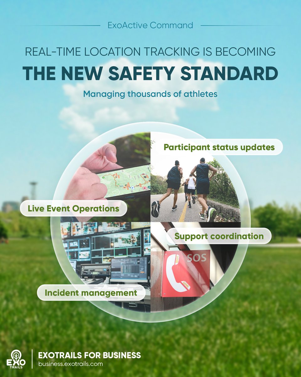 KadiIbra's tweet photo. Real-time location tracking is redefining safety for 2026 events. ExoActive Command gives organizers live visibility into participant locations, status, support coordination, and incidents—helping events run safer, smarter, and more efficiently. https://t.co/gaU2FDA8T3