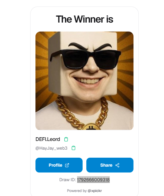 JulsyCS's tweet photo. @CS2_Gem The winners is:  @HayJay_web3 

DRAW ID: 1792666009318

Check your DM https://t.co/xFBz42QCU7