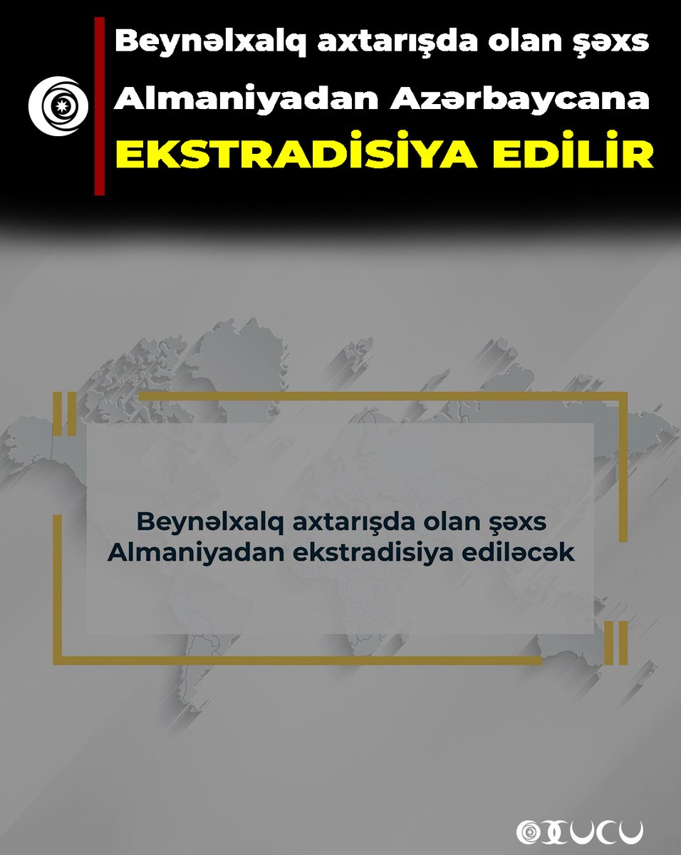 oxucuinfo's tweet photo. 🇦🇿Baş Prokurorluğunun 🇩🇪Federal Ədliyyə İdarəsinə müraciəti və aparılan danışıqlar nəticəsində Azərbaycan vətəndaşı Nuriyev Elmir Elxan oğlunun ölkəmizə ekstradisiyası barədə razılıq əldə olunub.
#BaşProkurorluq #Ekstradisiya #Almaniya #Azərbaycan #İnterpol #Dələduzluq #SonDəqiqə https://t.co/WFx0MFXMye