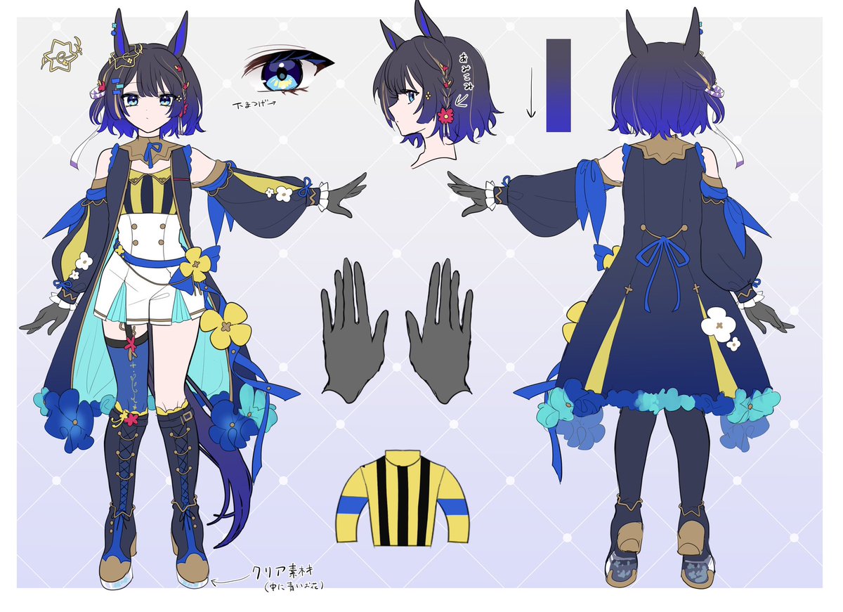 toumyao_neko's tweet photo. 龴ジョ乚儿ブ儿一の勝負服🪻🪻
#未実装幻覚U娘　#オリジナル生産牧場 https://t.co/gjVtxKvXZ6