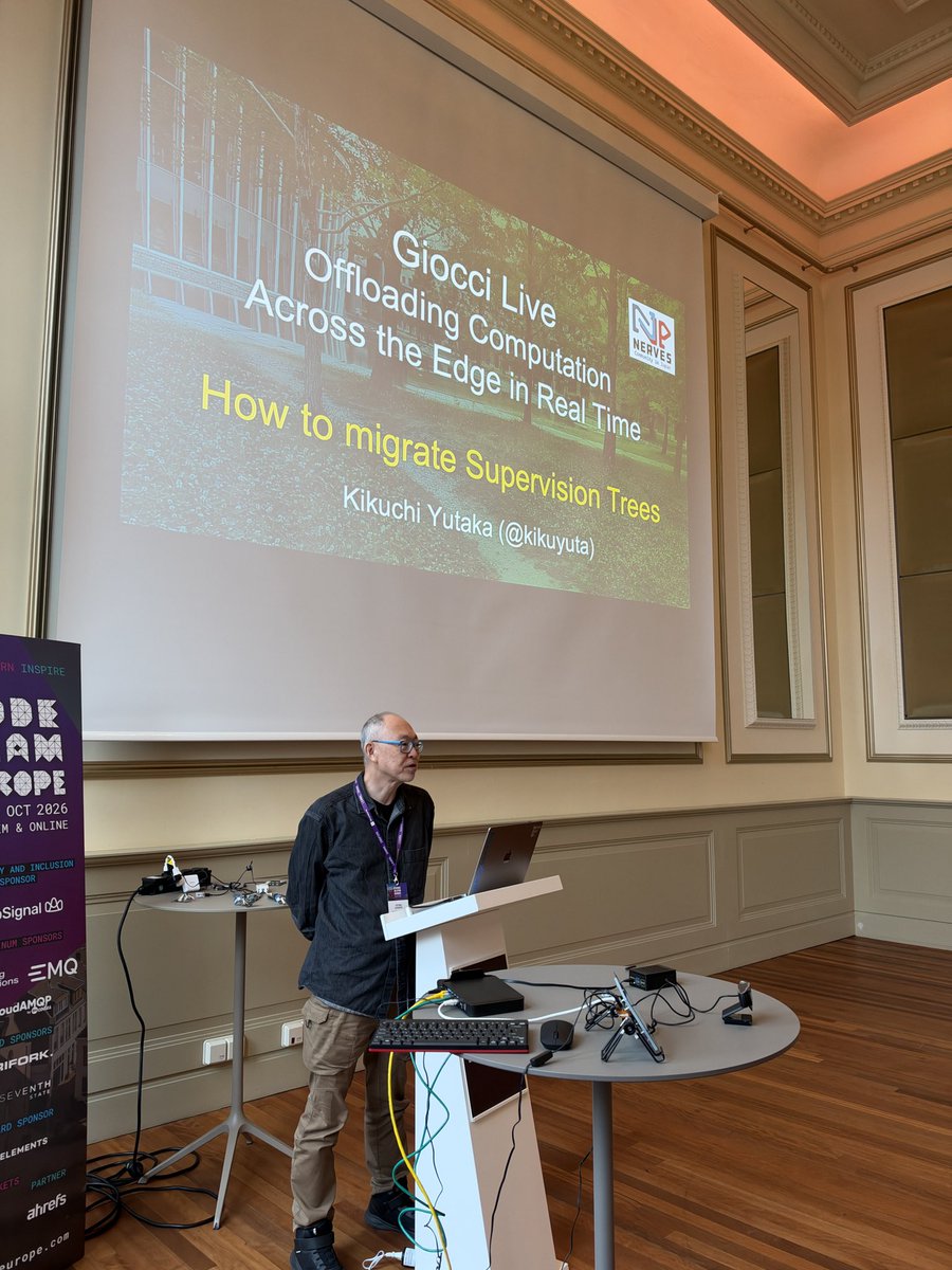 takasehideki's tweet photo. Thank you so much for attending our Informal Session!!  #CodeBEAM #CodeBEAMEurope #びよ〜ん 

All contents can be found online:D
- my slides at Goatmire 2025: https://t.co/8u1ZJ0zQO8
- Livebook for hands-on: https://t.co/HkOqwQswKq
- @kikuyuta’s slides: https://t.co/eaevpp0FEH https://t.co/SiFGMcMt8W