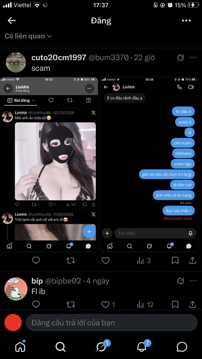 bum3370's tweet photo. @blckOP_001 thêm 1 tk đực rựa tk nam scam nè bro https://t.co/x5JvLFV0IO