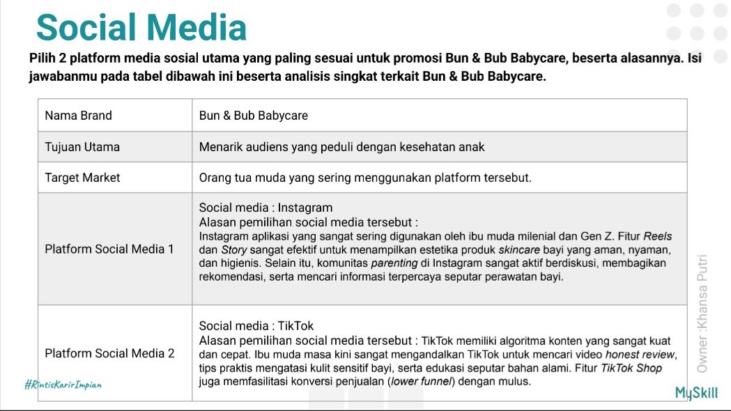 bluepeachess_'s tweet photo. Upgrade ilmu Social Media &amp; Influencer Marketing bareng @myskill_id ! 🚀✨

Dari short class kali ini, aku paham bagaimana menyusun strategi pemasaran influencer yang efektif—mulai dari memetakan funnel (AIDA), memilih platform yang tepat (Instagram &amp; TikTok).
#LearnatMySkill https://t.co/D9Yezu1QuH