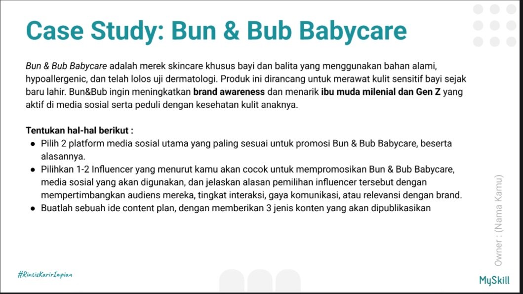 bluepeachess_'s tweet photo. Upgrade ilmu Social Media &amp; Influencer Marketing bareng @myskill_id ! 🚀✨

Dari short class kali ini, aku paham bagaimana menyusun strategi pemasaran influencer yang efektif—mulai dari memetakan funnel (AIDA), memilih platform yang tepat (Instagram &amp; TikTok).
#LearnatMySkill https://t.co/D9Yezu1QuH