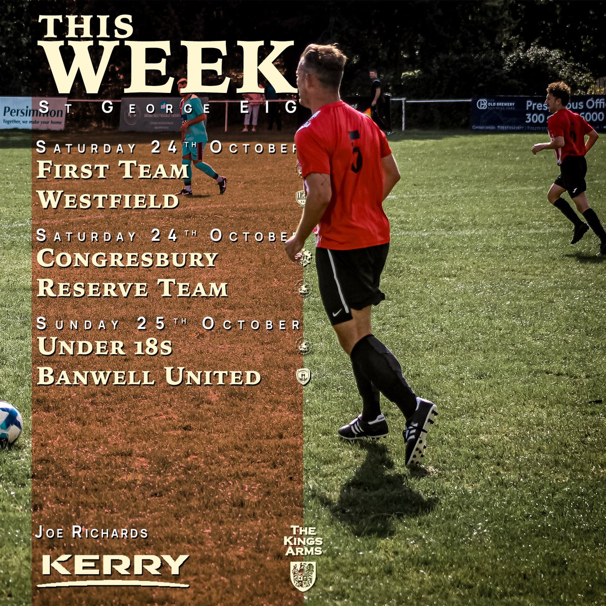 EIGFC's tweet photo. 3 more matches to bring you this week!

First Team vs Westfield (H)
Reserves vs Congresbury (A)

Under 18s vs Banwell United (H)

🔴⚪️ https://t.co/5sgWbHkiVt