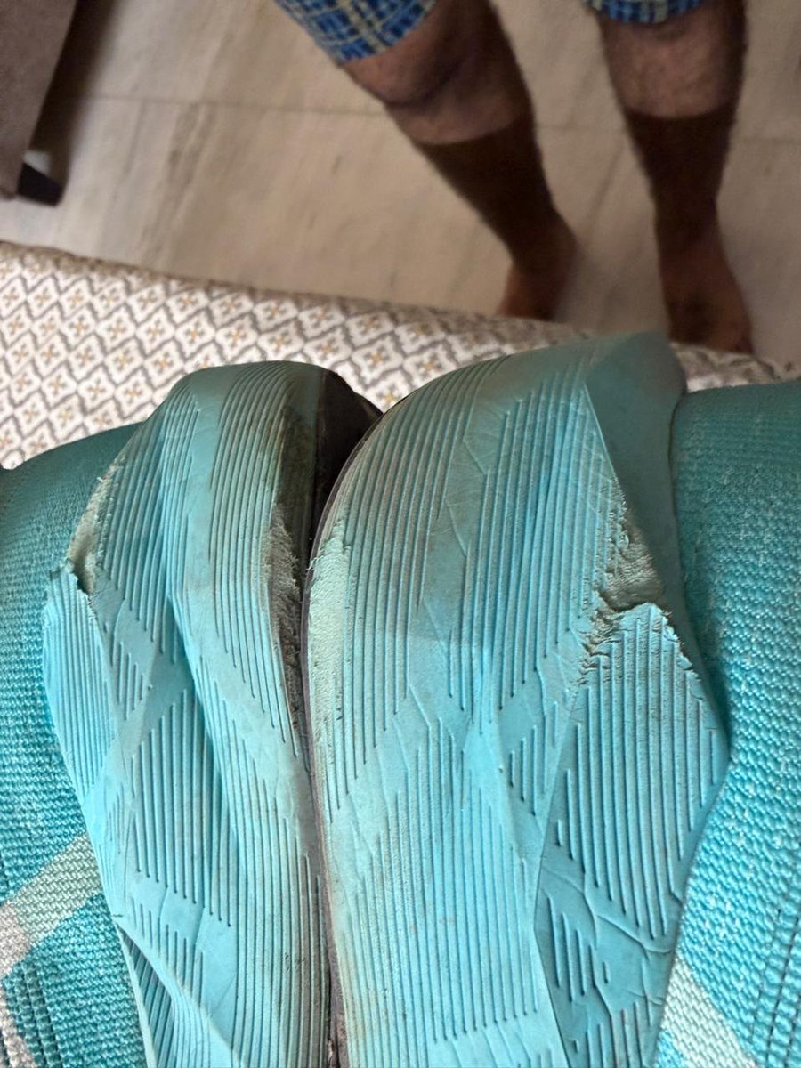 Pankajansh's tweet photo. @ASICS_India Bought a premium pair of Nova Blast 6 shoes from your DLF Promenade store. The shoe started developing a defect in less than 50 days, the store team &amp; Asics team refused to help. Disappointed with the quality. https://t.co/DKyg4301Yk