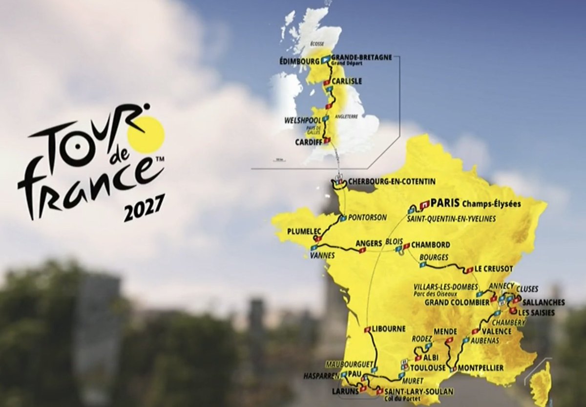 Cycling_Kingdom's tweet photo. 🇫🇷 114th Edition of the Tour de France 2027
🗓️ Thursday, 0ctober 22nd
👉 Data • Facts • Jerseys 🚴🔥
@LeTour #TourdeFrance #TdF2027 #TdF27 https://t.co/iuUt3aDKRj