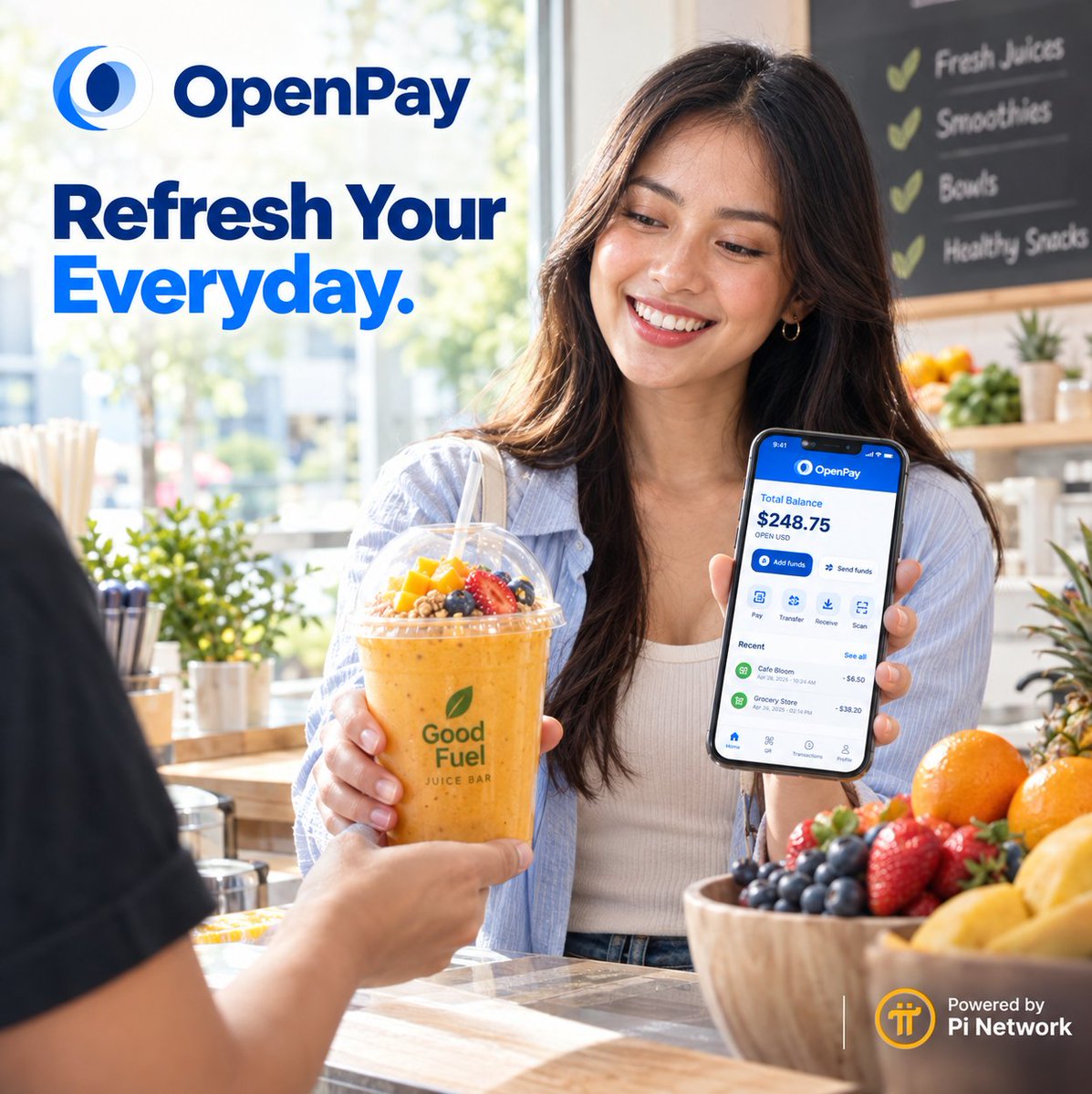 OpenPayTeam's tweet photo. OpenPay | Refresh Your Everyday. @PiCoreTeam 

Discover a more convenient digital payment experience with OpenPay, powered by Pi Network.

Explore OpenPay today:
https://t.co/jqinahMFOv

#OpenPay #PiNetwork #DigitalPayments https://t.co/ijMHTOAjWU