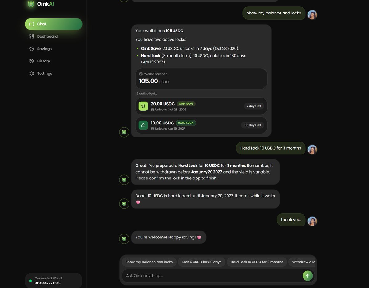 Iris_of_Defi's tweet photo. Just having conversation with my fav money tool @oink_AI https://t.co/tIECMMrczI
