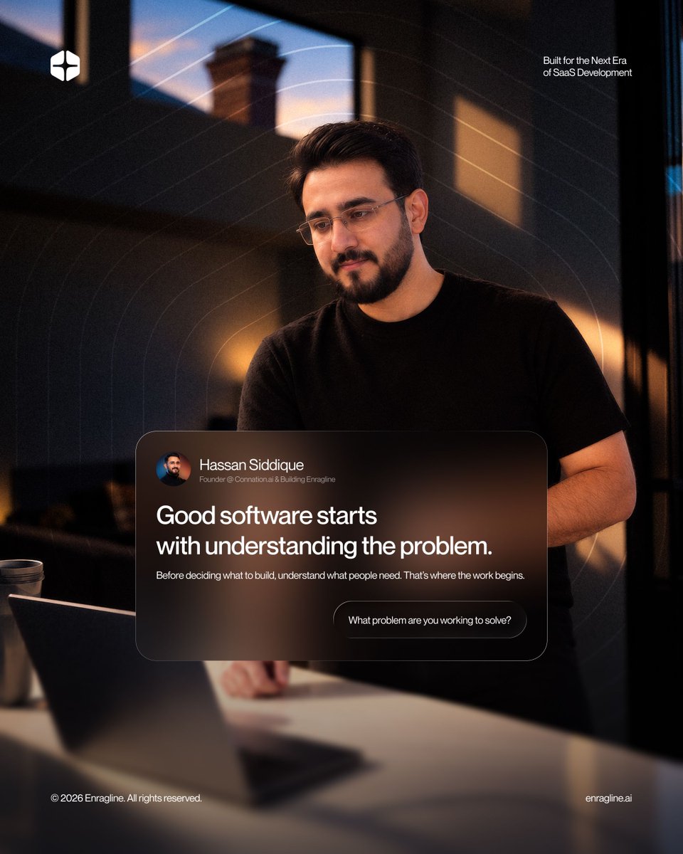 devhash's tweet photo. Before writing code, ask: What problem are we solving?

Understanding what people need helps us decide which features are worth building.

That’s where good software begins.
What problem are you working to solve? 

#saas #enragline https://t.co/vOMtD0bxFn