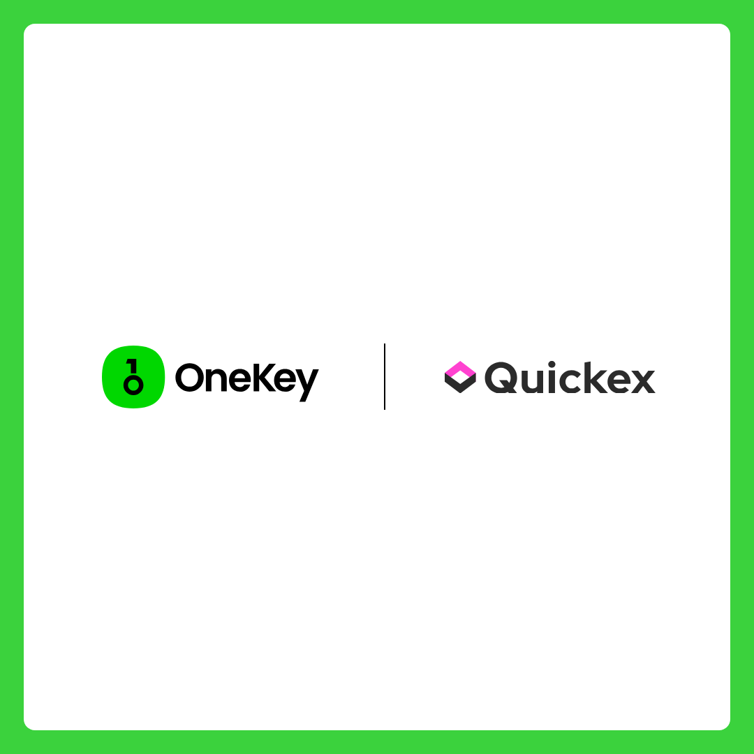 OneKeyCN's tweet photo. 欢迎 @QuickEx_Tweets 加入 OneKey 生态 🤝 

快速、私密、低费率的兑换，现已支持 OneKey 硬件钱包。 https://t.co/PPHaJktfH8