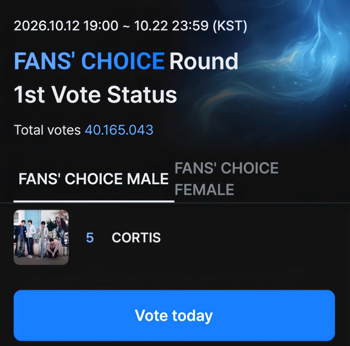 Wijnmz's tweet photo. COERs, please vote for CORTIS at MAMA2026. Let do this! 
#2026MAMAVOTE #CORTIS #코르티스 https://t.co/OYpDFfHVrl