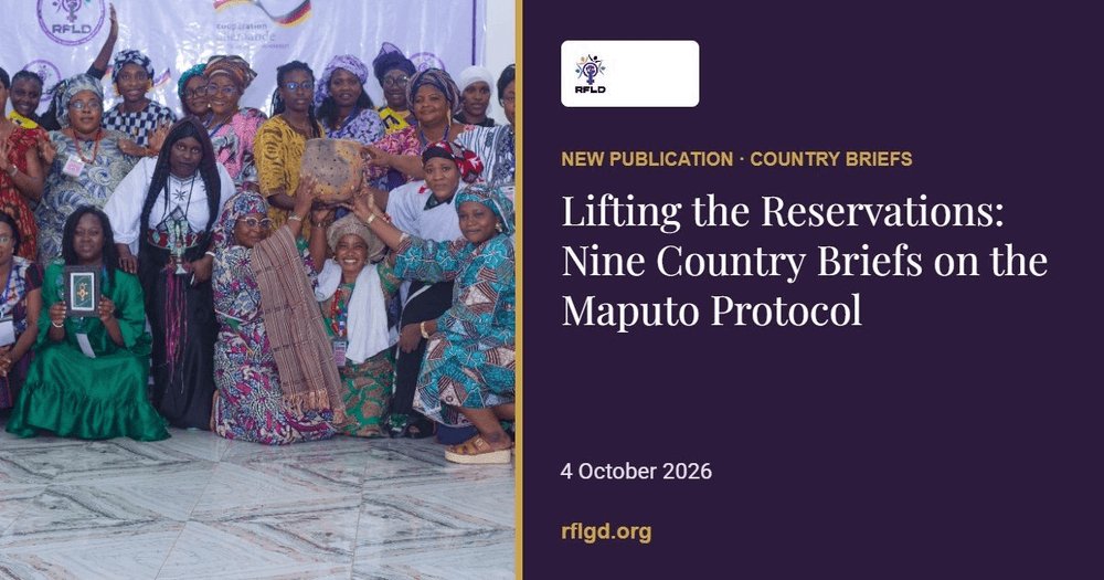 RfldOrg's tweet photo. Nine African States still limit the Maputo Protocol through reservations. Our guide shows what each one does and when advocates can next ask for its withdrawal.
#MaputoProtocol #WomensRights https://t.co/UxqU3DO2wg