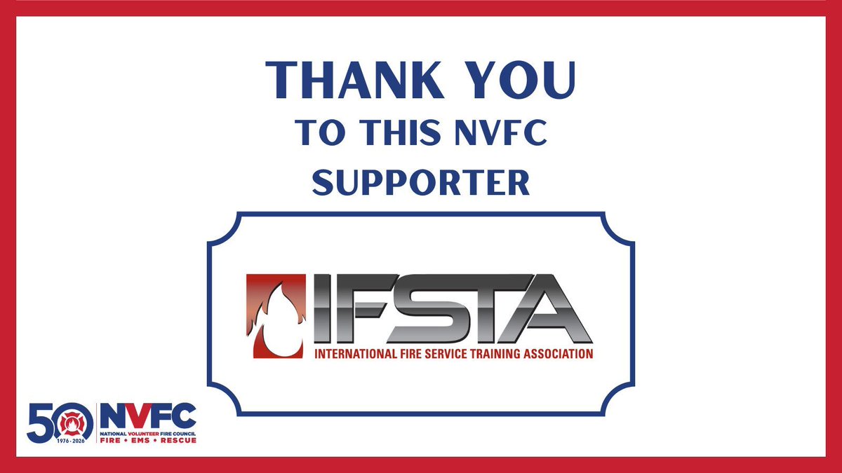 NVFC's tweet photo. Today, we’re grateful for our NVFC Advocate member, International Fire Service Training Association (IFSTA).

IFSTA is dedicated to strengthening the fire service through high-quality training and education. To learn more, visit https://t.co/H59BLJUapK. https://t.co/UbNrdgqc4B