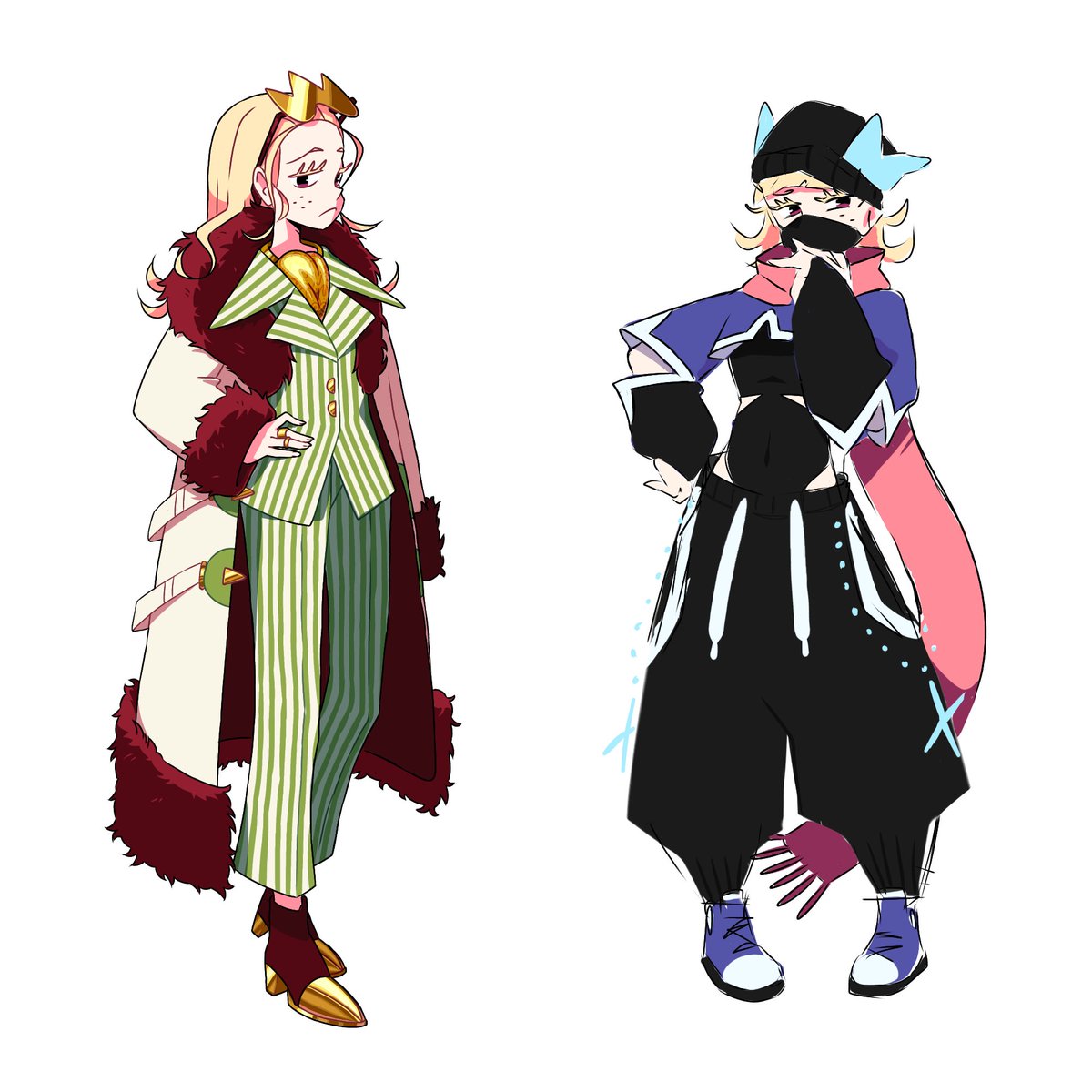 Red_brb's tweet photo. A few Pokémon outfits!!

OC used as a model belongs to @Seizurz 

#Pokemon #Pokemonartㅤ https://t.co/vKV4s1gm64