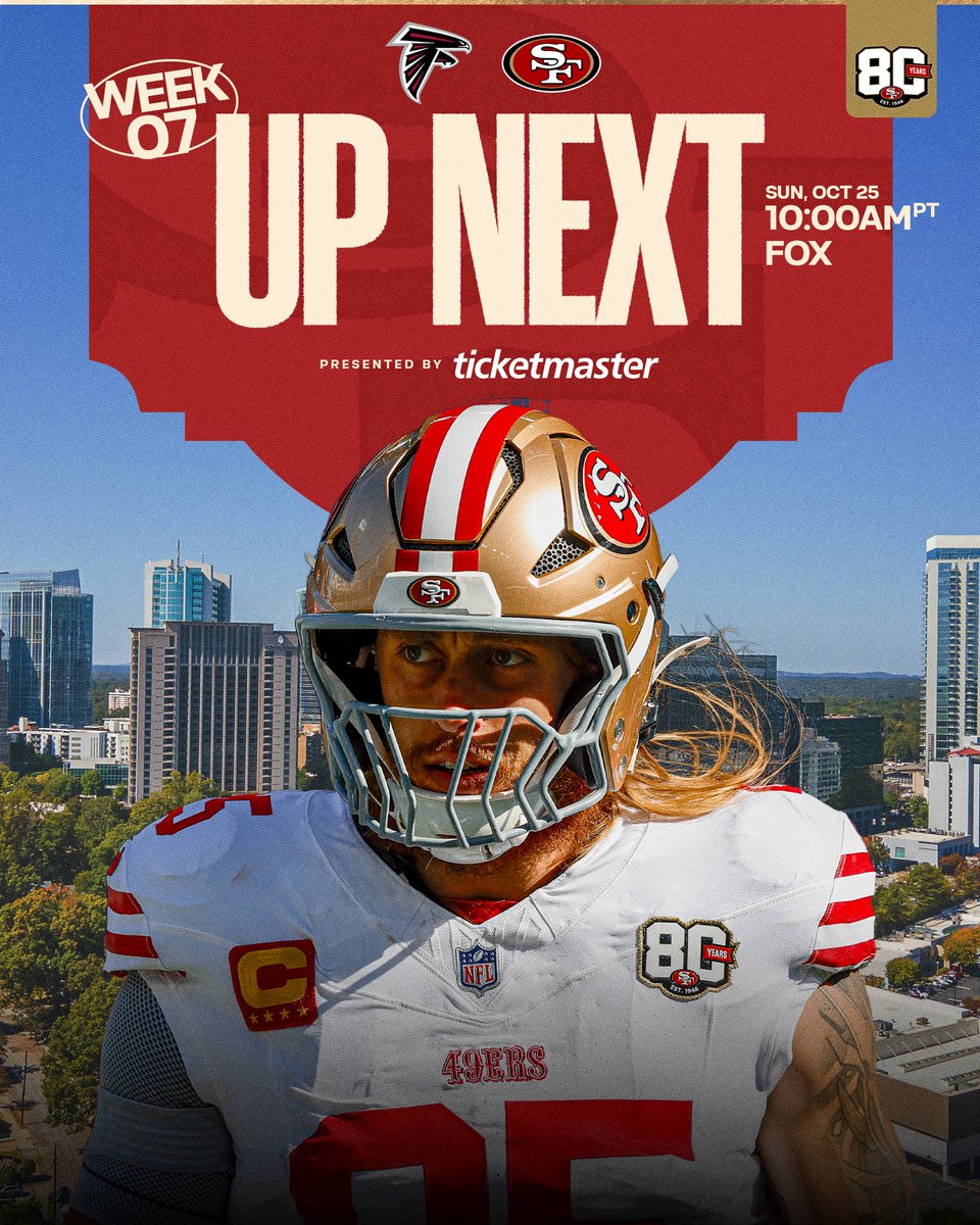 49ers's tweet photo. Running to ATL‼️

@Ticketmaster | #FTTB https://t.co/Nxj60od0Bn