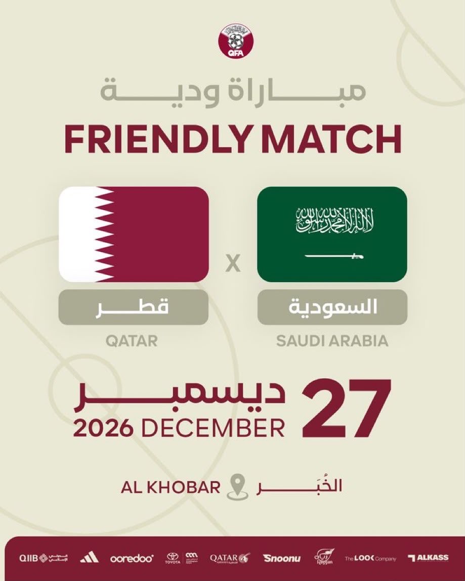 alhammadisa1's tweet photo. فكره جميله ،، 

منتخب #قطر
و شعب #قطر 
وحكومة #قطر 

و كافة الجمهور القطري
مدعوين للحضور بكثافة
 🇶🇦 🇸🇦 🇶🇦🇸🇦
مرحباً بهم🤍كثر ما رحبوا
بجماهيرنا عشرات المرات

شكراً لمن فكر🌹 ولمن دبر🌹 https://t.co/ksQarGT3oV