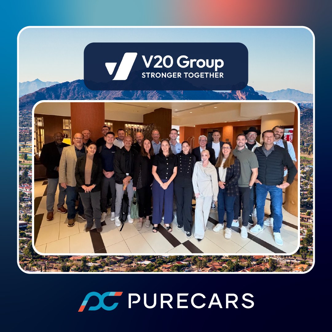 PureCars's tweet photo. Last week, the PureCars team joined the V20.3 group for insightful, engaging, and forward-thinking conversations. 🤝 We're grateful to be part of the group and excited to help drive positive change for our dealership partners. https://t.co/Mw1zLZWKmv