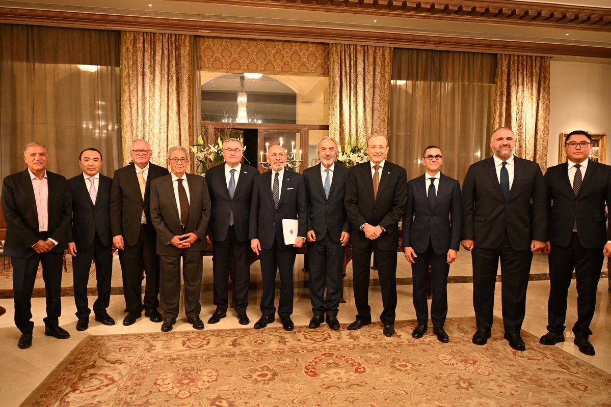MBTileuberdi's tweet photo. My sincere gratitude to Mr. Shafik Gabr, Chairman of ARTOC Group and his beautiful wife Gigi for the warm Egyptian hospitality in their Cairo’ wonderful house.

Enjoyed the company of Egyptian prominent figures, including Amr Moussa, Mohamed Orabi, Motaz Raslan, Hassan El Khatib, Abdelaziz El Gamal and other distinguished guests.

A memorable evening of friendship, dialogue and shared aspirations!