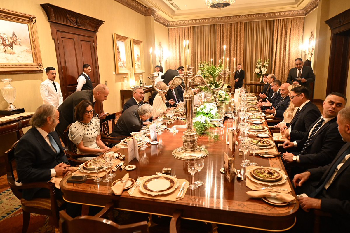 MBTileuberdi's tweet photo. My sincere gratitude to Mr. Shafik Gabr, Chairman of ARTOC Group and his beautiful wife Gigi for the warm Egyptian hospitality in their Cairo’ wonderful house.

Enjoyed the company of Egyptian prominent figures, including Amr Moussa, Mohamed Orabi, Motaz Raslan, Hassan El Khatib, Abdelaziz El Gamal and other distinguished guests.

A memorable evening of friendship, dialogue and shared aspirations!
