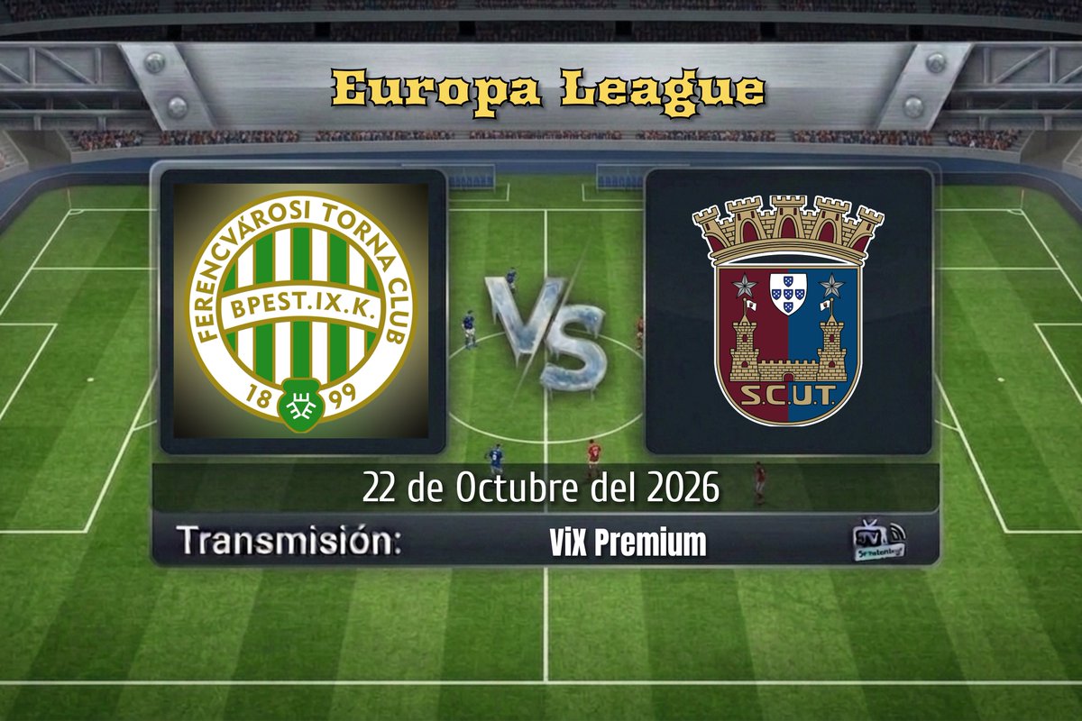 TVDELDEPOR_4's tweet photo. Europa League | Jornada 3
Ferencvaros 🆚 Torreense 
12:45 HRS ET 
📱💻 @ViXDeportes Premium USA 

🎙️ @laloeluna

#EuropaLeagueEnViX | #FERTOR https://t.co/UPSOD8cueo