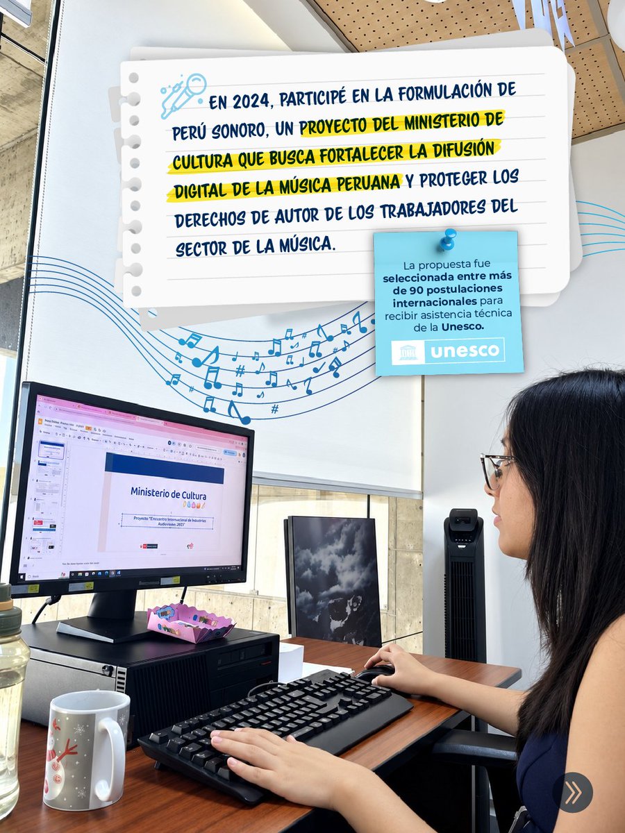 UDEP's tweet photo. Hoy reconocemos a quienes hacen de la cultura una oportunidad para preservar nuestra identidad, generar encuentros y contribuir al desarrollo del país. 💙
Te compartimos la historia de Maricielo Cienfuegos, egresada de la Facultad de Humanidades de la UDEP, quien ha dedicado su trayectoria profesional a contribuir al país a través de la cultura.
👏 ¡Feliz Día del Gestor Cultural a quienes, con su trabajo, mantienen viva nuestra cultura y la acercan a más personas!