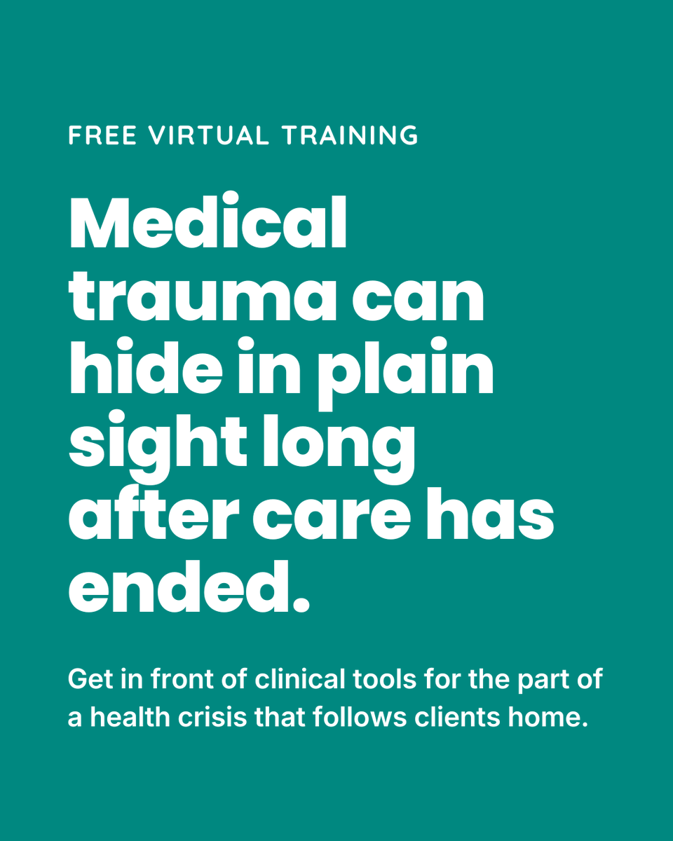 PESIinc's tweet photo. Medical trauma follows clients home. It books in later as anxiety, depression, or grief. Michelle Flaum + Sacha McBain teach a free training on clinical tools after a health crisis, Nov 23. $249.99 value + 3-day replay: https://t.co/9uV9QWdupL https://t.co/SMZFl1EWp9