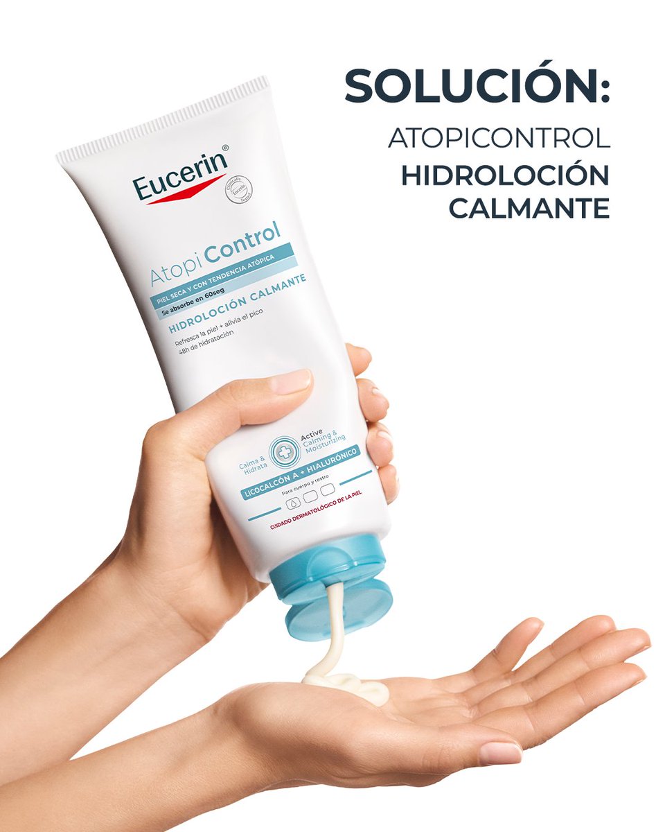 EucerinES's tweet photo. #AtopiControl Hidroloción Calmante, ¿por qué alivia el picor de la #pielatópica?
🧪 Licocalcón A: antiinflamatorio y antioxidante. 
🧪Ácido Hialurónico: Hasta 48 horas de hidratación. 
🧪Ceramidas: Fortalecen la barrera cutánea.
https://t.co/8wjmLqrown https://t.co/yO8lyOpOwz