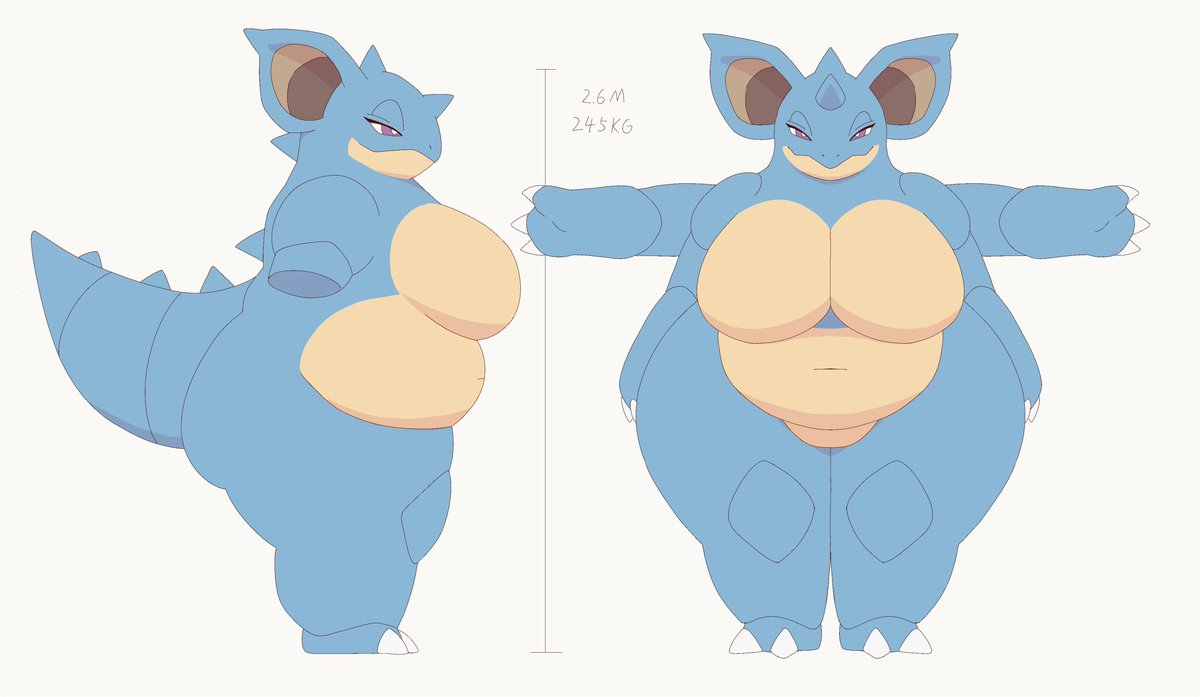 Showfran21's tweet photo. Nidoqueen is exaggerated in every respect https://t.co/pbgjEz69sF