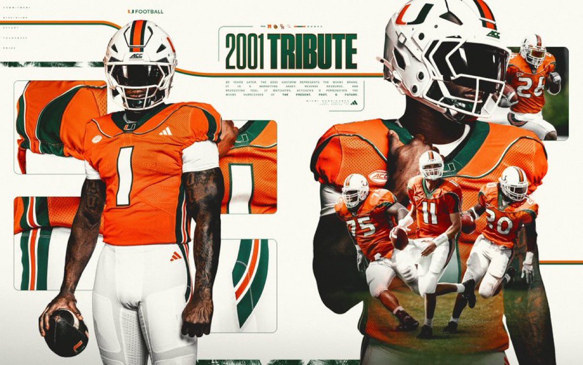 TrintonBreeze's tweet photo. BREAKING: Miami will wear the throwback 2001 tribute jerseys this week versus Pittsburgh. https://t.co/Lc90QfN9z1