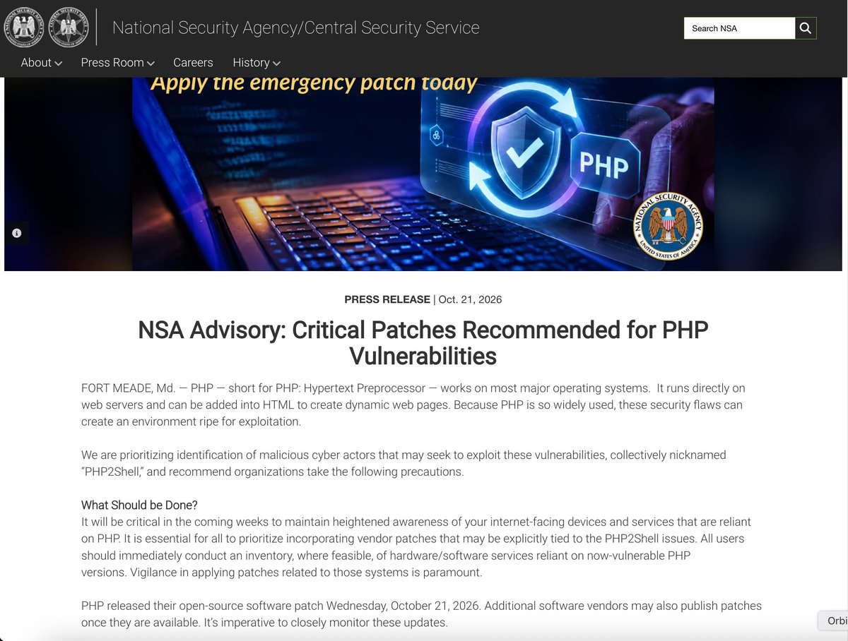 VechAlex's tweet photo. it’s been a rough week for the software and services behind the apps we use.

1. PHP: two critical flaws could let attackers run code on affected servers without logging in. patches are out.
2. GitLab: a critical flaw affects self-managed installations. https://t.co/652w7zWpsl is already patched.
3. Node.js: security updates include a fix for a flaw that could allow attackers to run code remotely.
4. Railway: customer API keys and other credentials may have been exposed.

the unsettling part is how many services can depend on the same piece of software. one flaw can affect people who’ve never even heard of it.