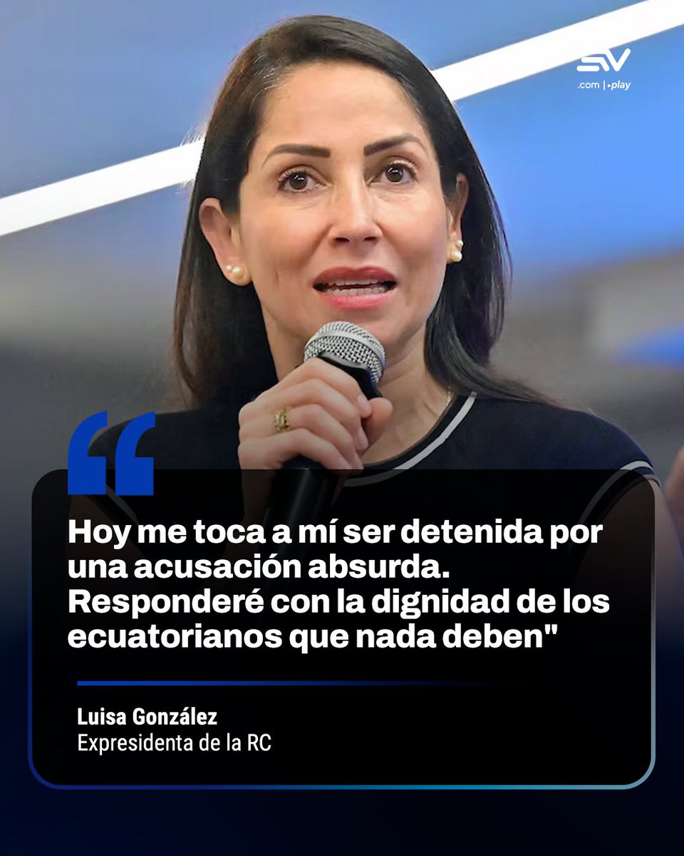 EcuavisaInforma's tweet photo. 📲 https://t.co/6cXiBqD6Hf 📌 Luisa González aseguró que enfrentará el caso con dignidad y pidió a sus coidearios de la Revolución Ciudadana y a las demás fuerzas progresistas que se mantengan en “unidad". https://t.co/YUEn4FadsD
