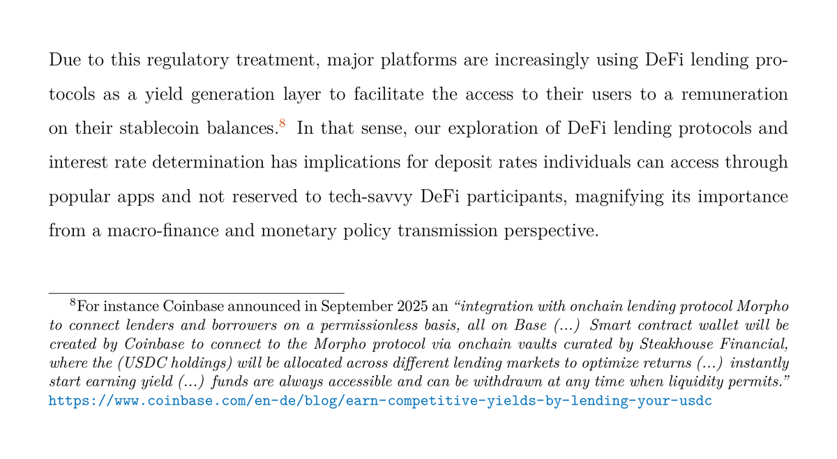 jessepollak's tweet photo. great to see @base featured in the ECB working paper on DeFi and monetary policy https://t.co/fuOWCPeNKw