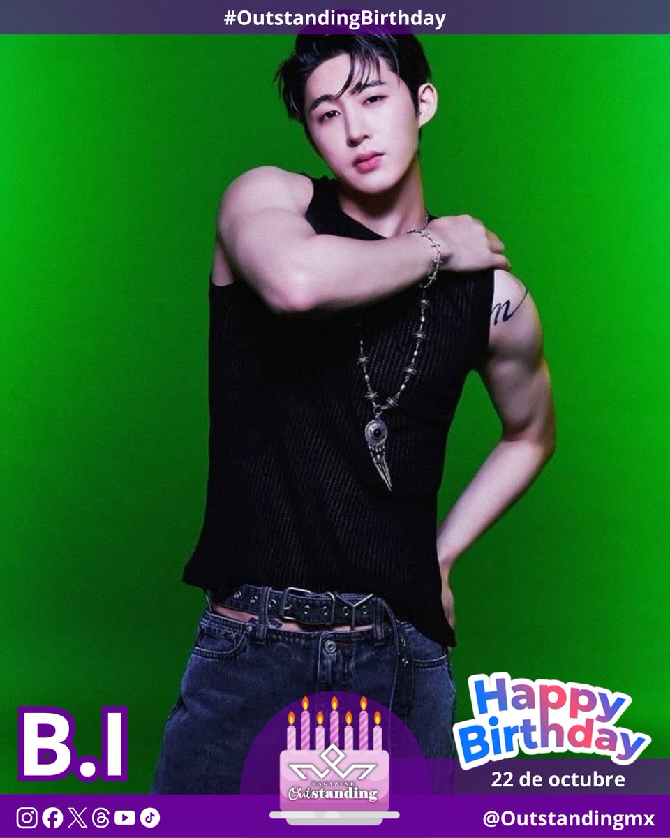 Outstandingmx's tweet photo. 🎂 Saengil Chukhahae, B.I (Kim Han-bin)! 🥳

Talentoso rapero, cantante y compositor surcoreano, exlíder de iKON, ahora brillando como solista con su estilo único. 🎶🔥

#OutstandingBirthday #OutstandingKpop #B_I #KimHanBin #Kpop #HappyBirthday https://t.co/NnsQ5XJroy