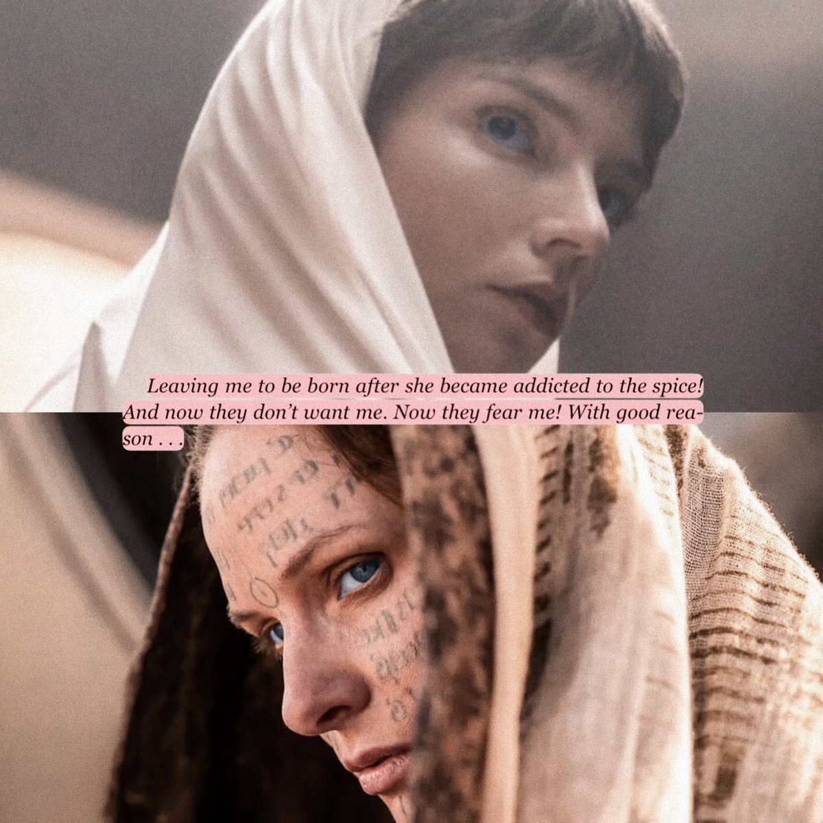 thinkeralia's tweet photo. you have to remember that this is somebody who scared her own mother so much that she moved planets to get away from her. that’s trauma.

—— anya taylor-joy on alia atreides https://t.co/hrBgDgennO