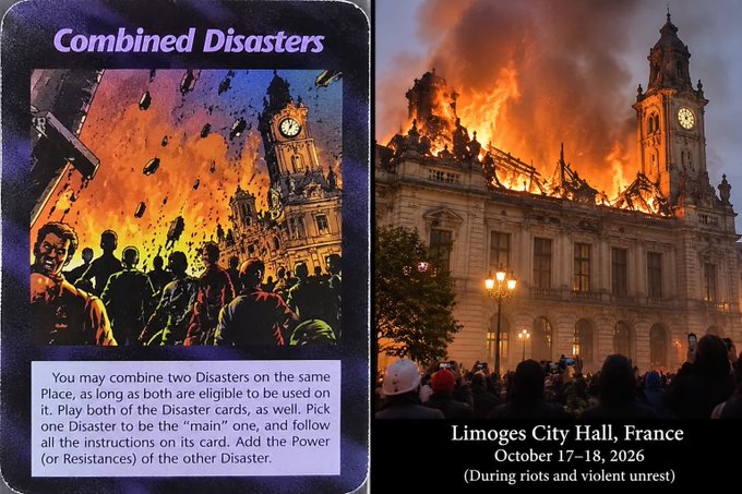 SteveDiabolo's tweet photo. #illuminati #cardgame #stevejackson #stevejacksongames #ParisRiots #GenZregelt #MilanoRiots #Belgiumriots #italyriots
Es ist alles von langer Hand geplant - diese Karte ist aus dem Illuminati-Set, was bereits vor über 30 Jahren Ereignisse wie 911, Trump "Attentat" voraussagte! https://t.co/FAUhjSXBxj