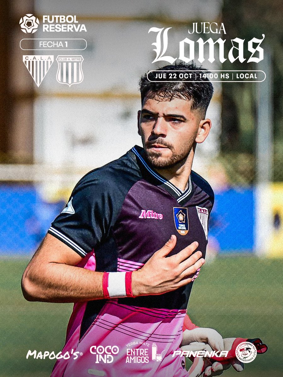 clublosandes's tweet photo. ¡𝑱𝑼𝑬𝑮𝑨 𝑳𝑨 𝑹𝑬𝑺𝑬𝑹𝑽𝑨! 🇦🇹

🏆 Fecha 1  - Torneo Reserva
🆚 Mitre
📆 14:00h
🏟️ Predio “Nene” Díaz 
📺 https://t.co/F1zcQxOJRJ

#VamosMilrayitas 🇦🇹 𝙀𝙡 𝙢𝙖́𝙨 𝙥𝙤𝙥𝙪𝙡𝙖𝙧 𝙙𝙚𝙡 𝙨𝙪𝙧 https://t.co/Wj0TgWpVaB