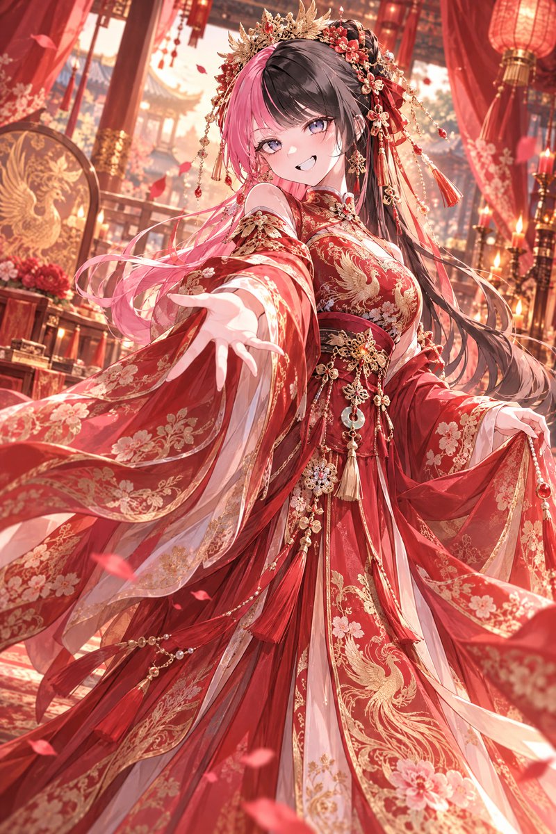 meigmeige's tweet photo. #同人图 #AI #中式婚纱 #Fanart #VSPO #橘Hinano https://t.co/C36uGFEL3H