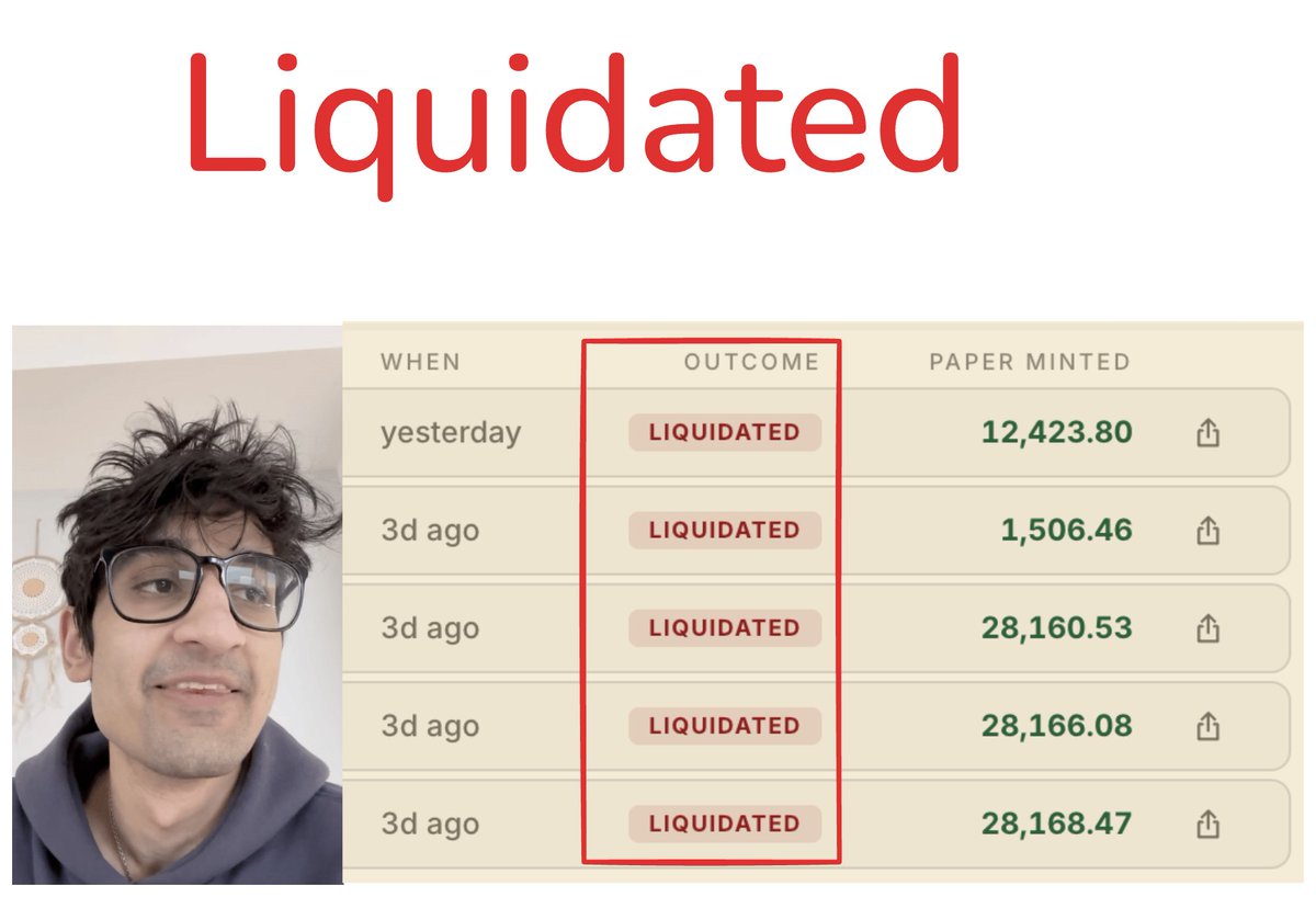 Param_eth's tweet photo. FrankDegods got liquidated on PaperTrade AGAIN yesterday.😭 https://t.co/wDHefMM5NM