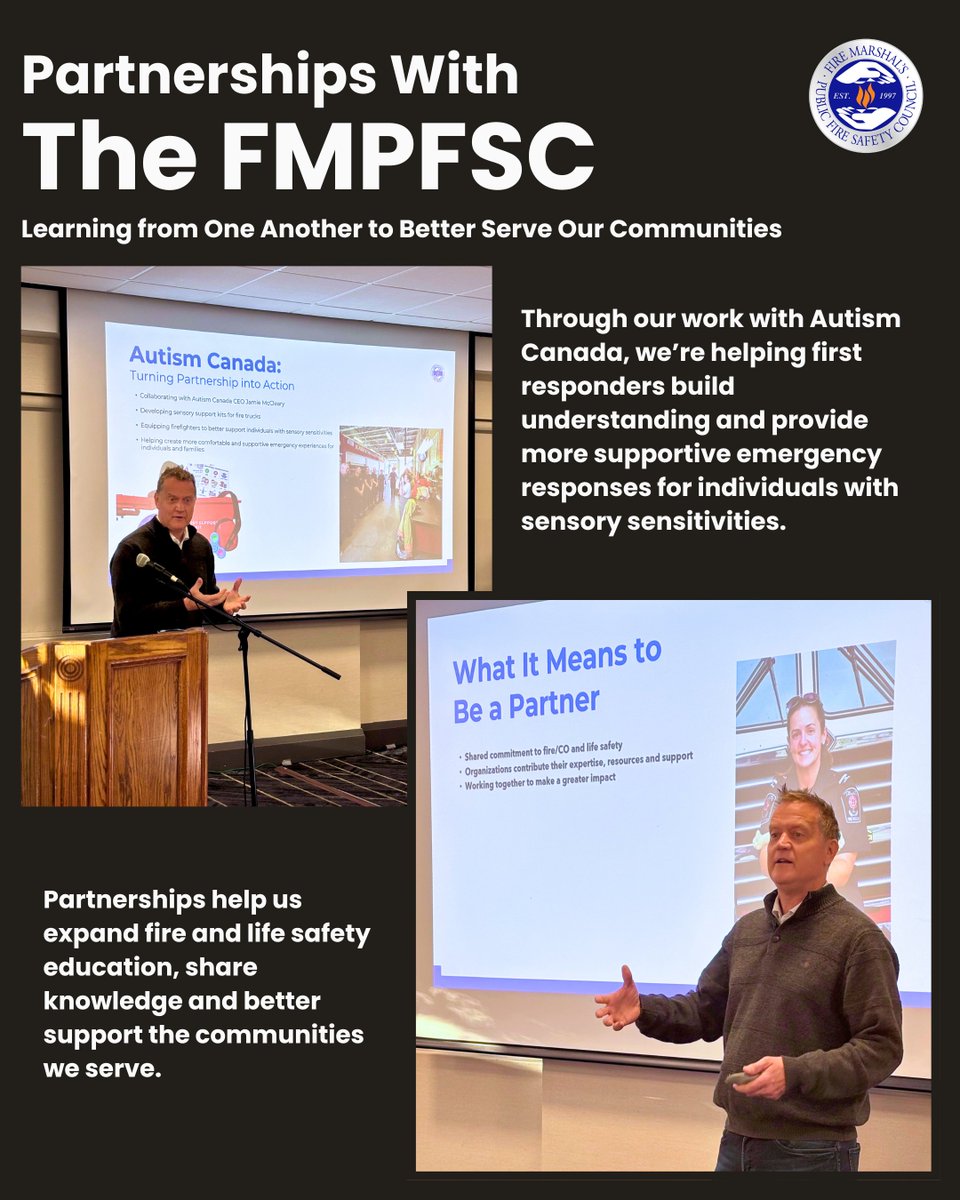 FMPFSC's tweet photo. Yesterday, Jamie Kovacs, Executive Director of the FMPFSC, joined OAFE members alongside Jamie McCleary of Autism Canada to highlight our First Responder Sensory Support Kits

Free training is coming soon!

Stay tuned for tomorrow’s new partnership announcement! https://t.co/qPTBY9QFFn
