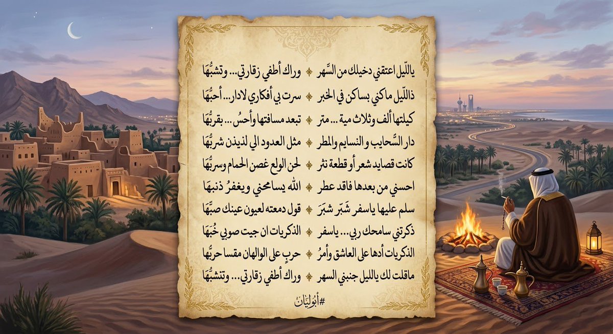 SadaAbyat's tweet photo. #خيالات_شاعر_صدى_الابيات
#الشاعر_ابو_ليان https://t.co/QeM7iPcjr9
